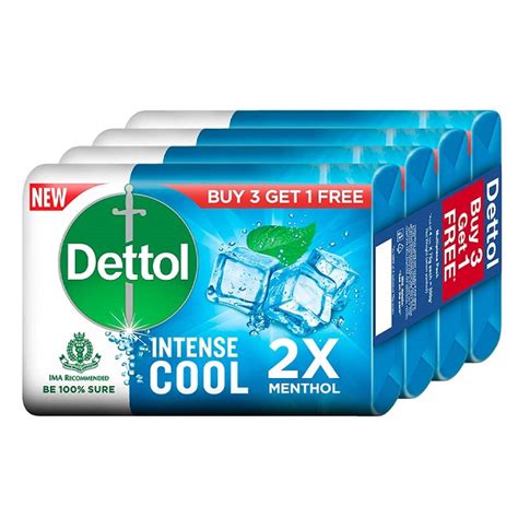 Buy Dettol Soap Intense Cool 75 Gm Buy 3 Get 1 Free Online At