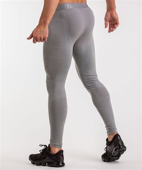 Gymshark Onyx Imperial Leggings Light Grey 1 Gym Outfit Men Mens