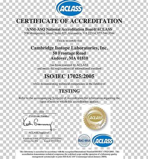 ISO/IEC 17025 Laboratory Certification And Accreditation Certification ...