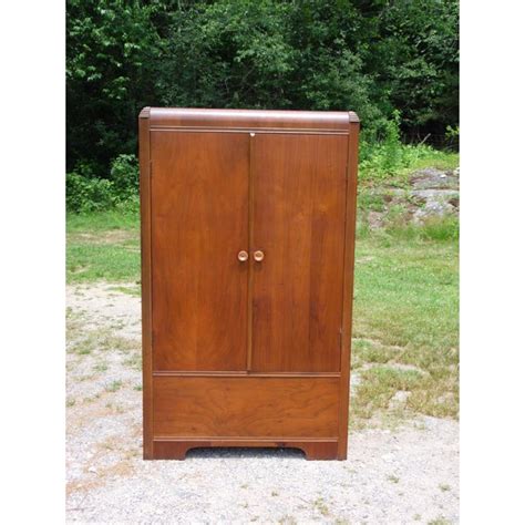 Vintage Vaughan Bassett Art Deco Waterfall Chifferobe Armoire Wardrobe Closet Chairish