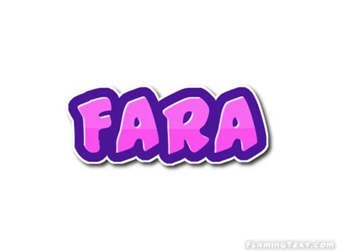 Fara Logo | Free Name Design Tool from Flaming Text