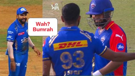 Rohit Sharma Laughing Badly When Jasprit Bumrah Congratulated Rishabh