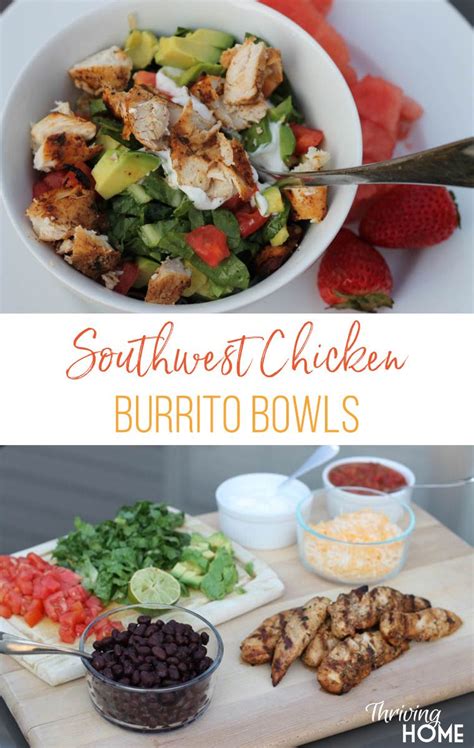 Southwest Chicken Burrito Bowls A Healthy And Filling Dinner Idea For Everyone Easy Chicken