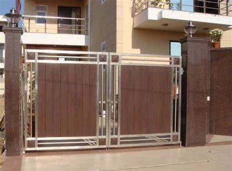 Steel Wooden Gate At Rs 1160 Square Feet Steel Gates In Greater Noida