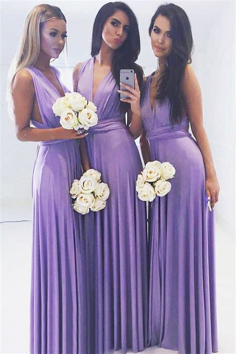 A Line Princess Chiffon Floor Length Sleeveless Bridesmaid Dresses