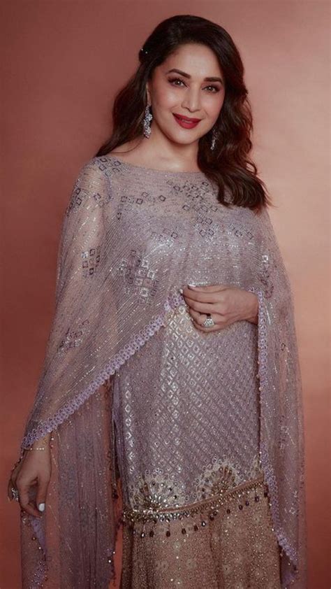 Madhuri Dixit Shared Beautiful Pictures In Sharara Suit See Here