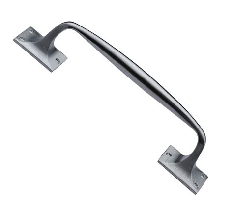 Heritage Brass Cranked Pull Handle Satin Chrome Luxury Collections Of Door Handles