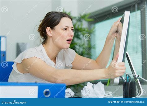 Portrait Businesswoman Crying at Work Stock Photo - Image of person ...