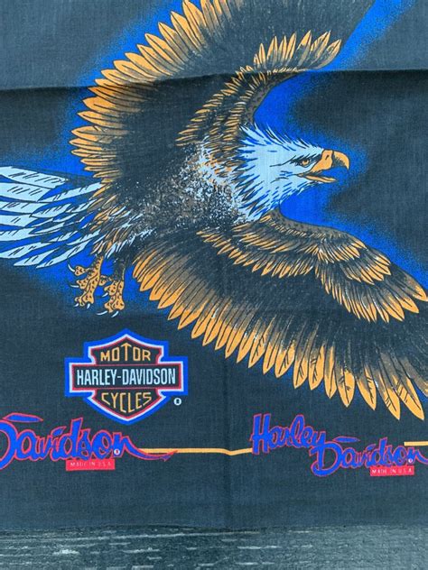 Deadstock The Eagle Soars Alone Harley Davidson Bandana Boardwalk Vintage