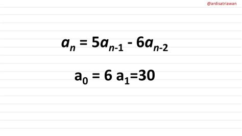 Solving Recurrence Relation With Generating Function Discrete Math Youtube