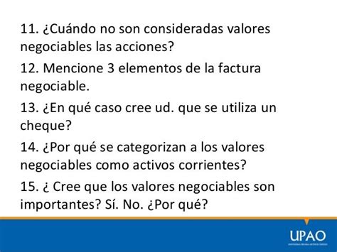 Valores Negociables