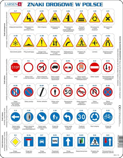 OB3 Traffic Sign Science And Facts Puzzles Larsen Puzzles