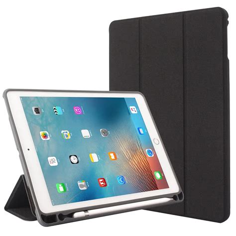 For Ipad Pro A A A Tablet Tri Fold Stand Pu Denim