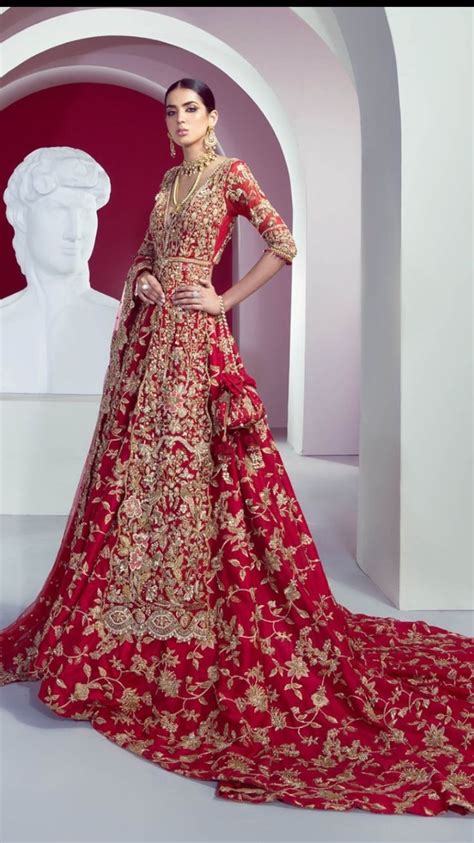 Pin By Shaadi Inspiration On Bridal Red Maroon Red Bridal Dress