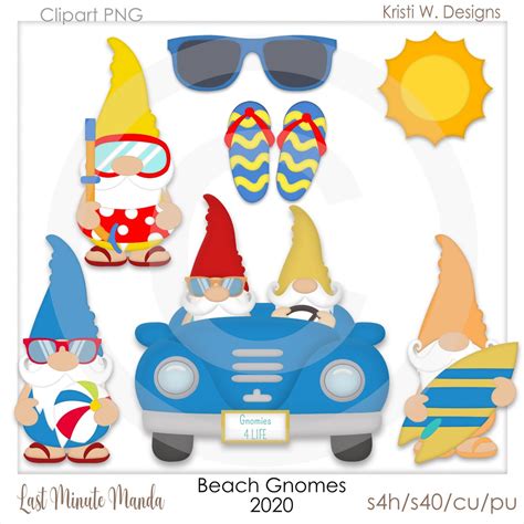 Beach Gnomes 2020 Digital PNG Clipart - Etsy