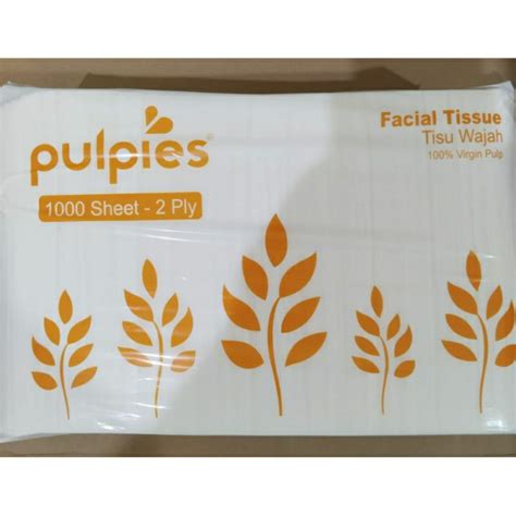 Jual Tissue Tisu Pulpies 1000 Sheet 2ply Facial Wajah Refill Virgin