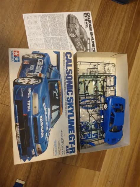 TAMIYA 1 24 NISSAN Skyline R34 GT R Calsonic Scaled Plastic Model Kit