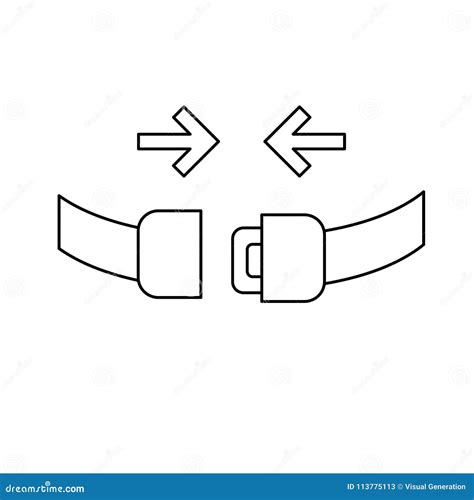 Seat Belt Line Icon Stock Vector Illustration Of Line 113775113