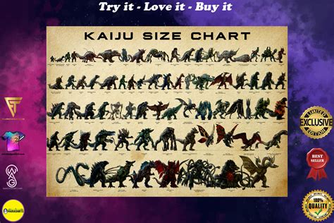 Kaiju Size Chart