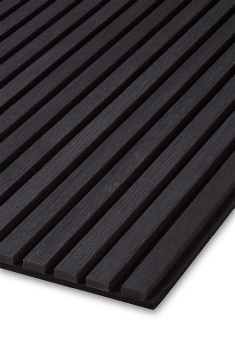 Slatwall Charcoal Black Acoustic Panel Naturewall In Slat Wall