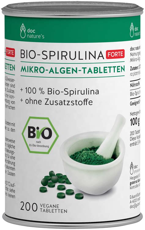 Doc Natures Bio Spirulina Forte Mikro Algen Tabletten Deine Apotheke