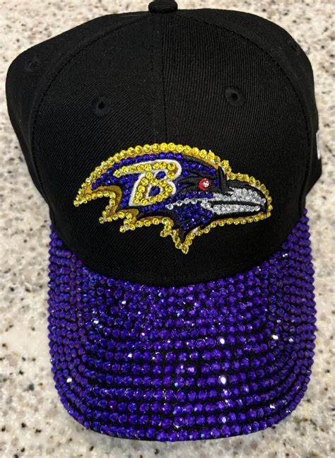 Custom Ravens Bling Hat Etsy