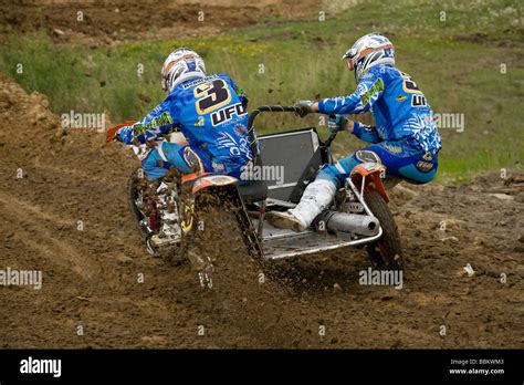 Photographs Of Sidecars Motocross Race Taken During European Cup In