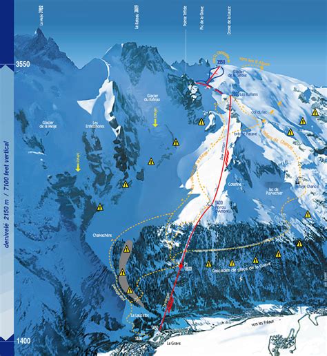 La Grave La Meije Plan Des Pistes De Ski La Grave La Meije