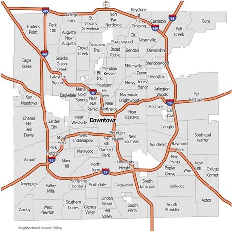 Indianapolis Neighborhood Map - GIS Geography