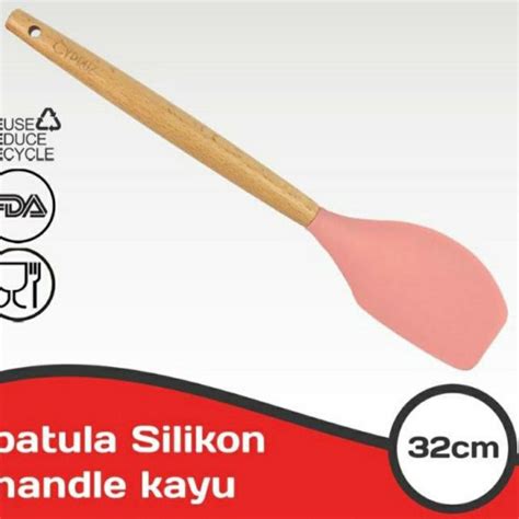 Jual CYPRUZ Sodet Sutil Silikon Gagang Kayu Turner Silicone AM0937