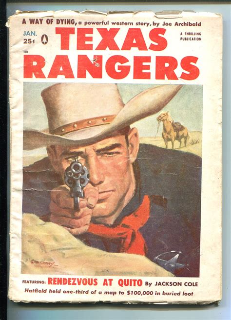 Texas Rangers 01 1958 Western Pulp Thrills Jim Hatfield Sam Cherry Vg