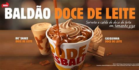 Burger King lança balde de sorvete de doce de leite calda de doce