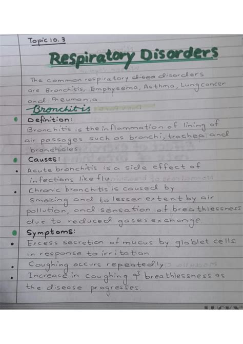 SOLUTION Respiratory Disorders Brief On Lung Cancer Emphysema