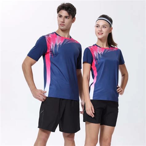 2019 New Custom Tennis Shirts Running Sportswear Quick Dry Breathable Badminton Shirt Women Men