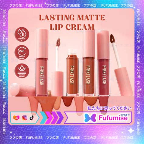 PINKFLASH Lasting Matte Lip Cream Lipcream Pink Flash PF L01