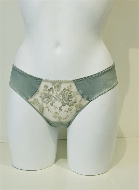 Beautiful Lacy Trendy Lingerie Underwear Green And Beige Panties On