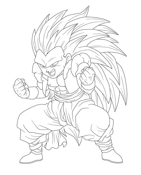 Gotenks Ssj Coloring Pages