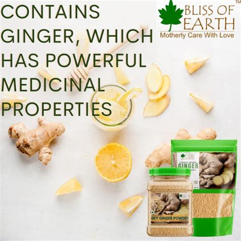 Bliss Of Earth Certified Organic Dried Ginger Powder 500gm Arabian Organics