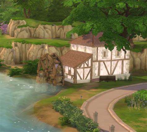 TSM Water Wheel Mill Hood Deco Screenshots Worlds The Sims 4