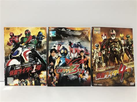 【傷や汚れあり】仮面ライダー1号 ＋ 仮面ライダー3号 ＋ 仮面ライダー4号 計3巻 Dvd レンタル落ち 石ノ森章太郎 藤岡弘 竹内涼真