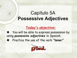 Possessive Adjectives Ppt