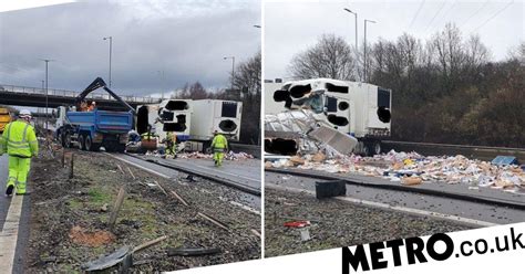 M6 Closed In Both Directions After Crash Between Two Lorries Metro News