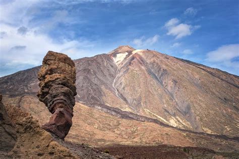 Finger Of God Rock At Volcano Teide In Tenerife Island Canary Stock