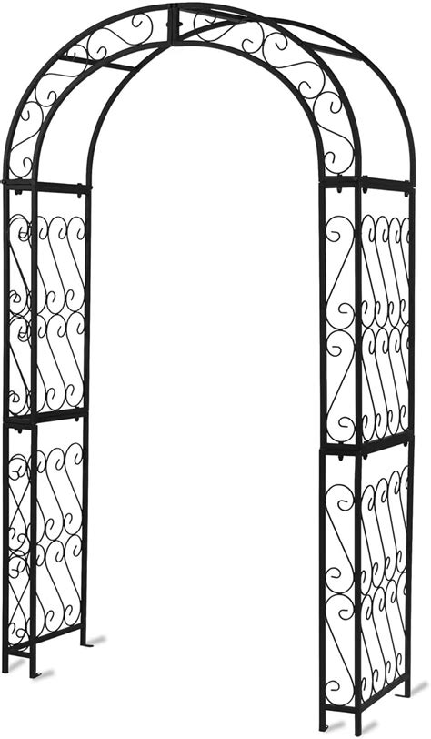 Scendor 488 W X 838 H Garden Arch Black Sturdy Metal Iron Arbor Courtyard