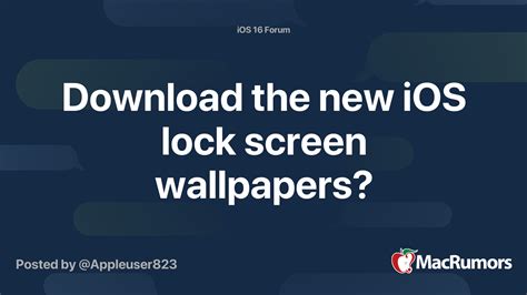 Download the new iOS lock screen wallpapers? | MacRumors Forums