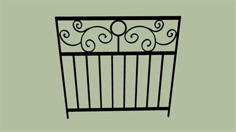 Decorative Iron Fence 3d Warehouse