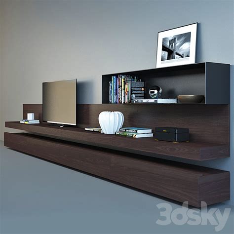 Poliform Sintesi Tv Wall Tv Wall 3d Model