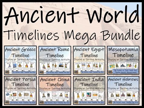 Ancient World Mega Bundle of Timeline Display and Sorting Activities ...