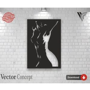 Woman Body Wall Art Decor Vector File For Cnc Machine And Cricut File