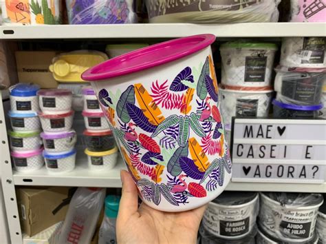 Tupperware Super Instantânea Slim 2 Flamingo Tropical 2 25 Litros Mãe